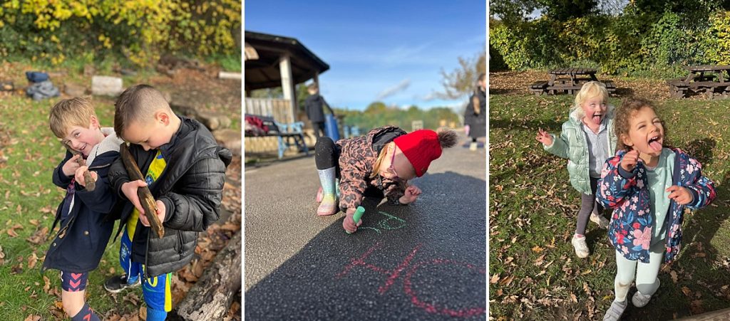 Montage of kids having fun and smiling