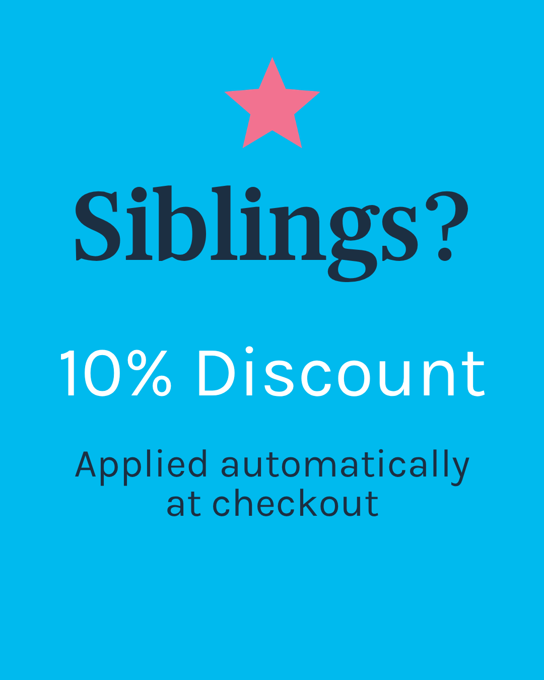 holiday club sibling discount